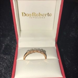 5 stud diamond ring